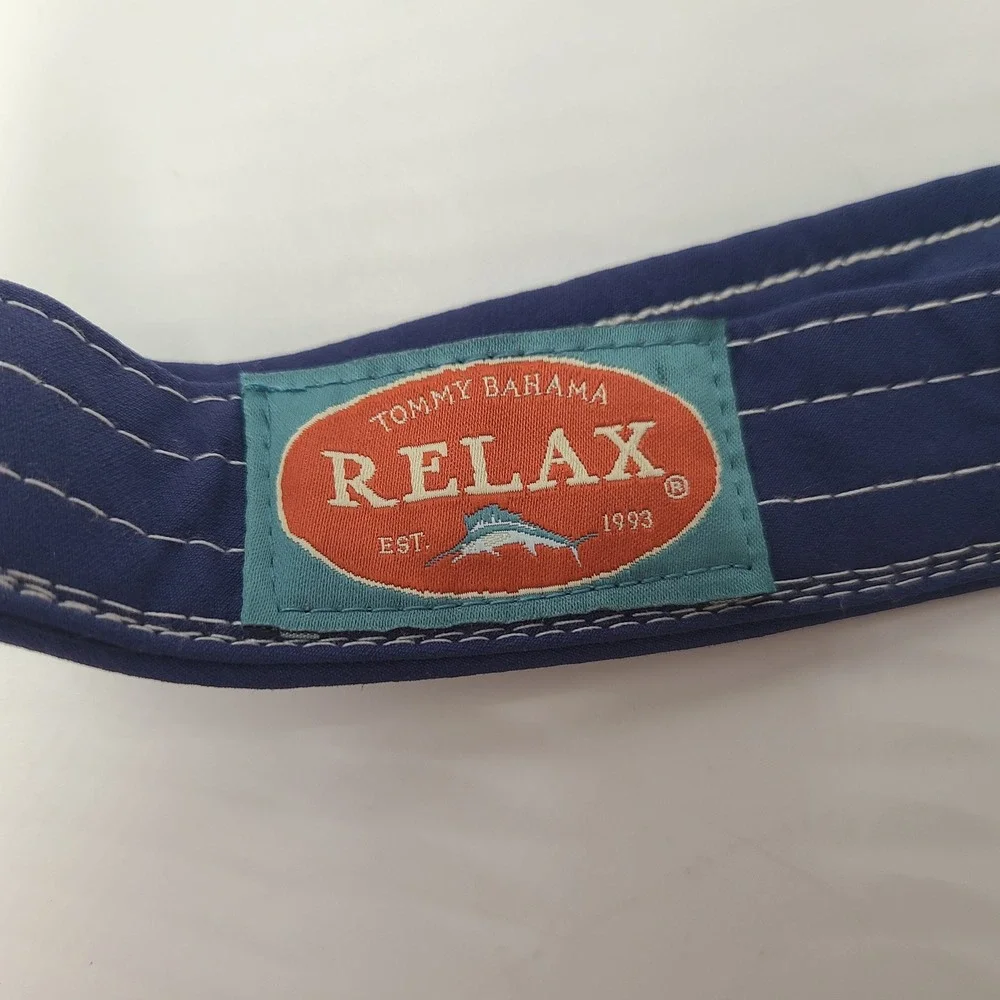 Tommy Bahama Visor Hat Adjustable Blue Marlin Logo Relax Fishing Outdoors Men